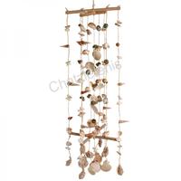 105065 Κρεμαστό Wood Cross με Όστρακα