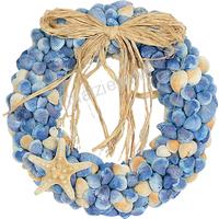 105409 ΣΤΕΦΑΝΙ ΜΕ ΟΣΤΡΑΚΑ CLAM ΜΠΛΕ & ΑΣΤΕΡΙΑ 27εκ.