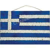 105419 ΚΑΔΡΟ ΕΛΛΗΝΙΚΗ ΣΗΜΑΙΑ ΟΣΤΡΑΚΑ 45Χ30