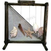 105442 ΔΙΑΚΟΣΜΗΤΙΚΟ ΞΥΛΙΝΟ  ΚΑΦΕ ΜΕ ΚΡΕΜΑΣΤΑ ΟΣΤΡΑΚΑ