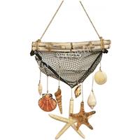 105495 Κουρτίνα με Ξύλο-Δίχτυ-Όστρακα