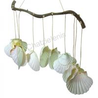 105552 Κρεμαστό με Ξύλο & Λευκά Scallop