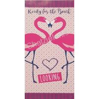 110418 ΠΕΤΣΕΤΑ FLAMINGO ΚΑΡΔΙΑ SUMMERIZE 75X150