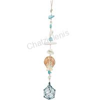 135222 ΚΡΕΜΑΣΤΗ ΓΥΑΛΙΝΑ ΜΠΑΛΑ ΜΠΛΕ ΜΕ ΟΣΤΡΑΚΑ