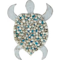 135403 ΧΕΛΩΝΑ ΛΕΥΚΗ 32.5X24 ΟΣΤΡΑΚΟ BLUE GLASS