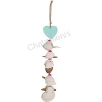 135478 ΓΙΡΛΑΝΤΑ ΞΥΛΙΝΗ ΚΑΡΔΙΑ ΜΕ ΟΣΤΡΑΚΑ 35εκ