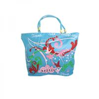 197383 Τσάντα Θαλάσσης Rhodes με Λουλούδια