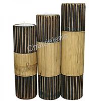 798333 Σετ 3 Κεριά Μπαμπού