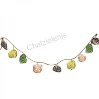 105655 Γιρλάντα με Capiz Κοχλίες Πολύχρωμους